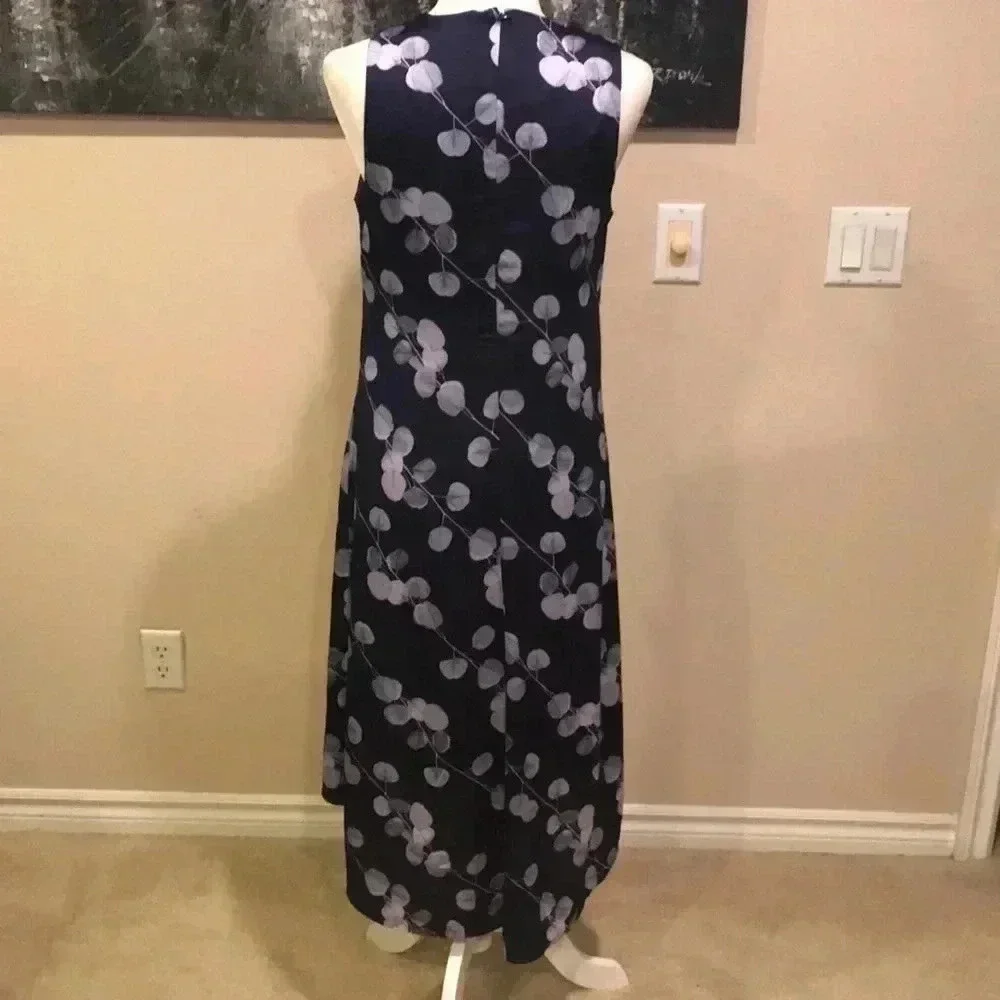 Banana Republic Floral High-Low Ruffle Front Sleeveless Dress-Size 6